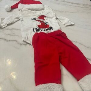 0-3 Months Baby First Christmas Santa Outfit Costume Unisex
